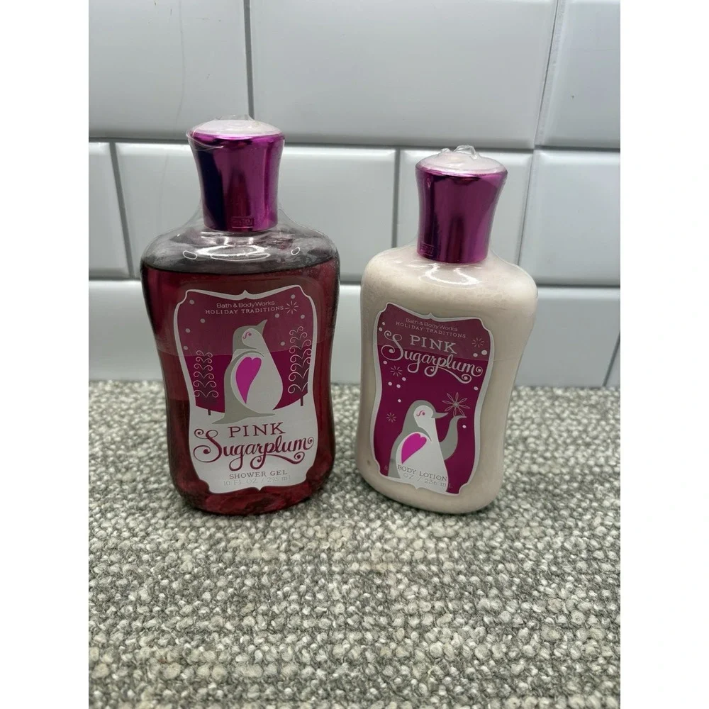 Bath Body Works Sugar Plum Shower Gel Plus Lotion 10 And 8 Oz New Sealed